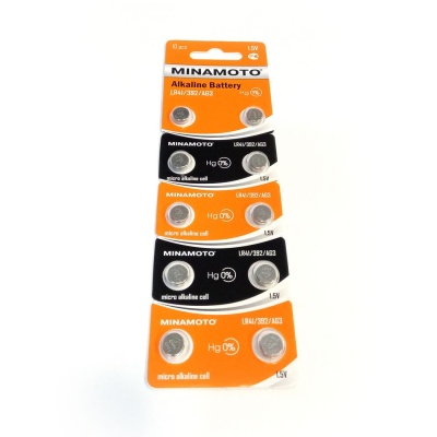 Батарейка Minamoto AG3/LR41/392, 1.5В, упаковка 10шт